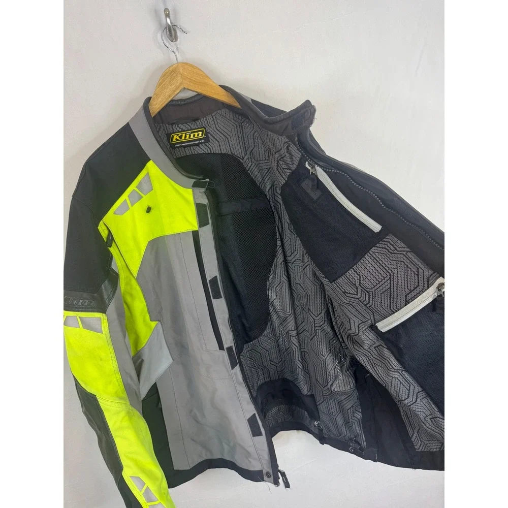 Klim Latitude Gore-Tex Motorcycle Jacket Hi-Vis Gray Neon Yellow 2XL 5146-003